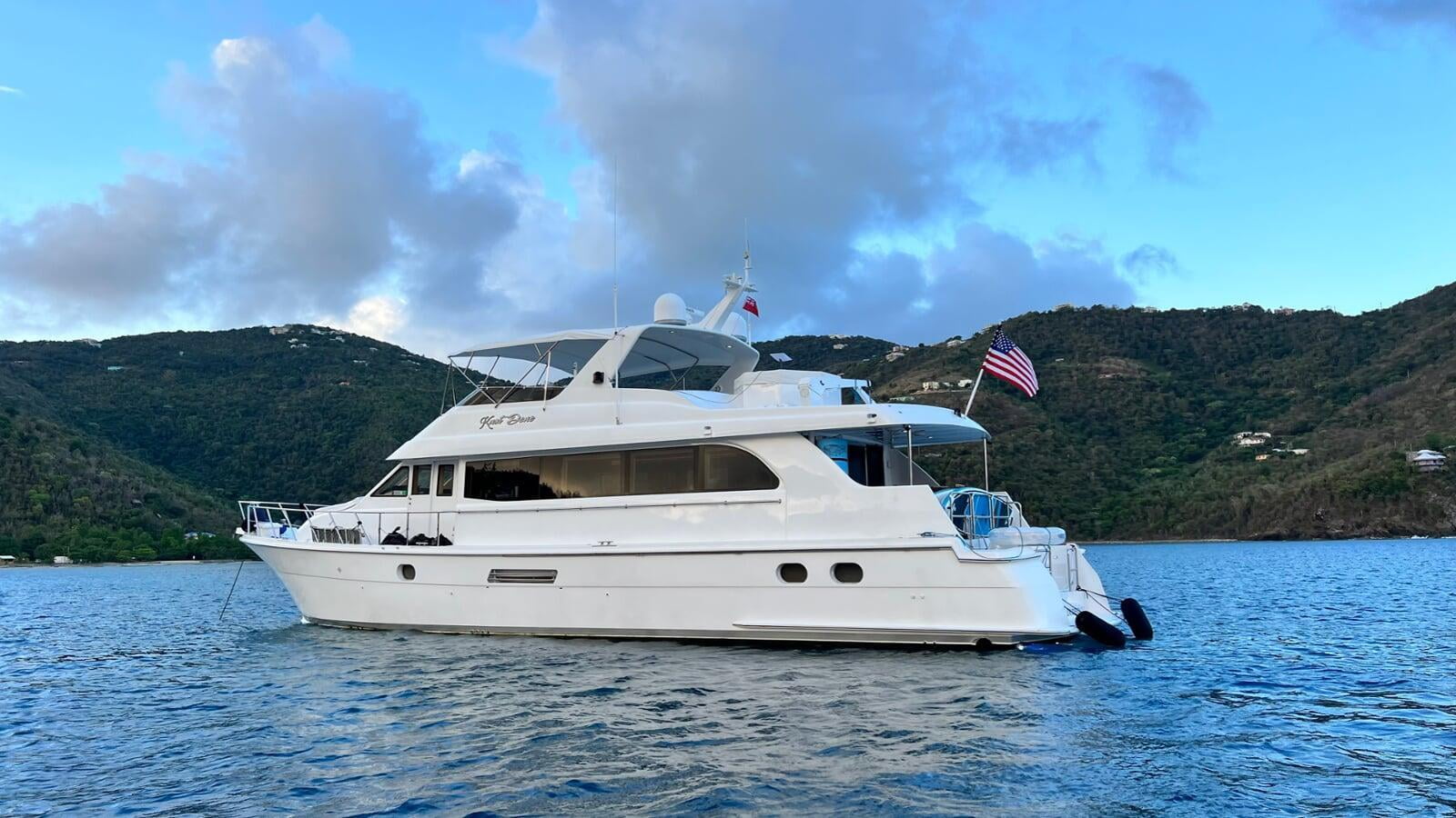 Premium Captains Motor Yacht on the sea